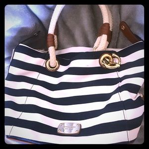Michael Kors Medium Nautical Striped Tote